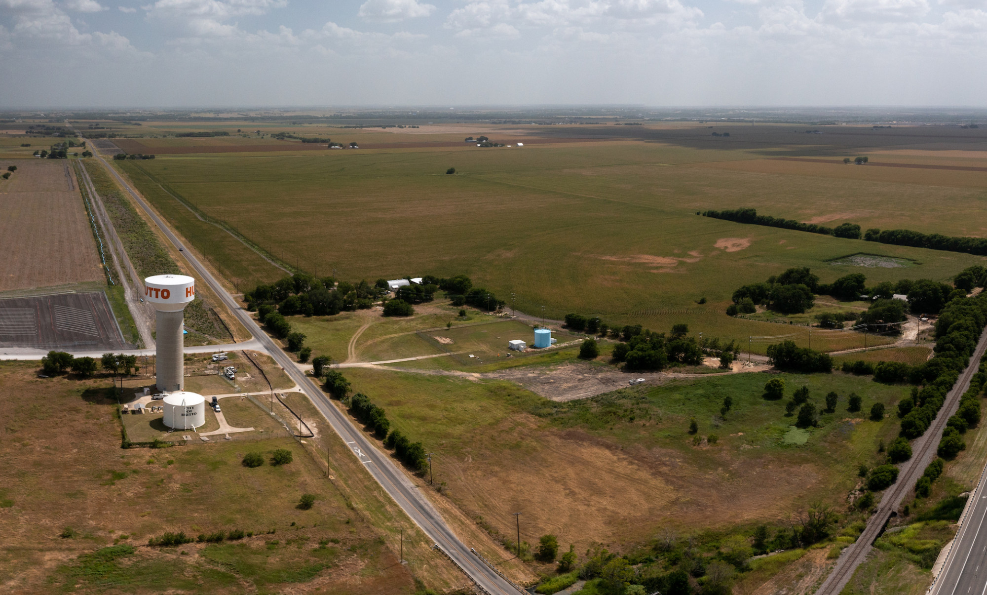 Aerial view of hutto mega site