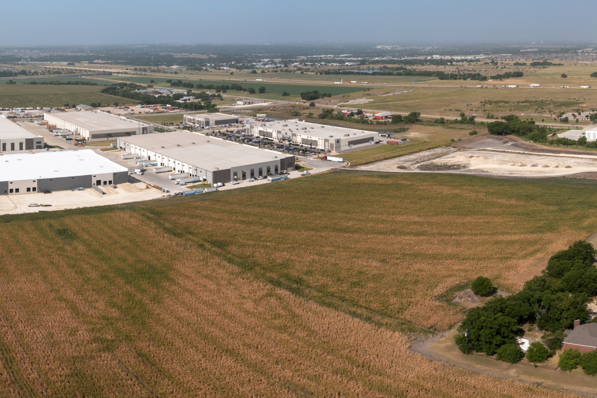 aerial view of industrial park